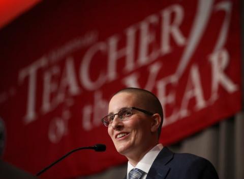 Kelly Holstine, 2018 Minnesota Teacher of the Year. Photo by the Star Tribune.