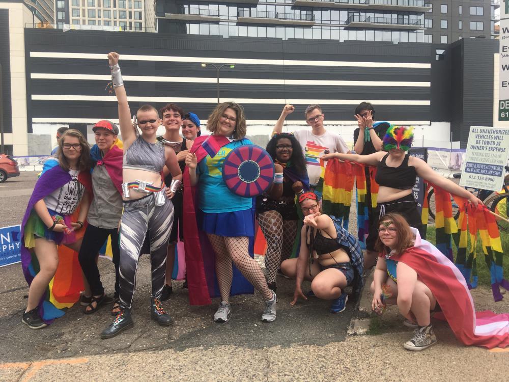 Photo of Youth Leadership Council at Pride