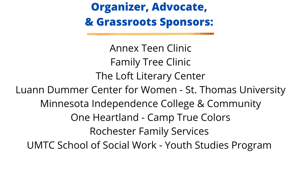 2022 Organizer, Advocate, Grassroots Sponsor lockup